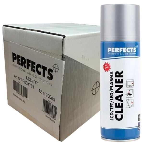 Perfects 200ml LCD Ekran Temizleyici Sprey 1 Kutu 12 Adet
