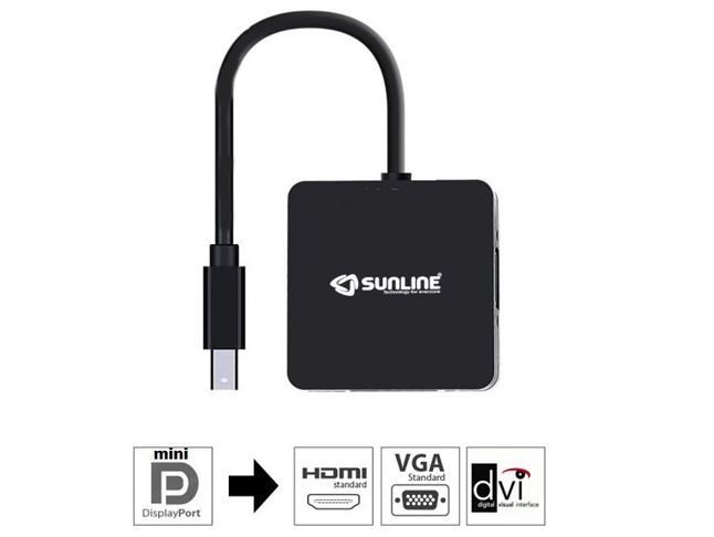 Sunline 170627 Mini DisplayPort-Hdmi/Dvi/Vga Dönüştürücü
