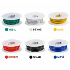 6 Renk 28Awg 60 Metre Montaj Kablosu Seti