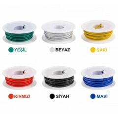 6 Renk 18Awg 30 Metre Montaj Kablosu Seti