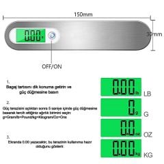 S-Line Y-023 Dijital Bagaj Bavul Terazisi 50kg