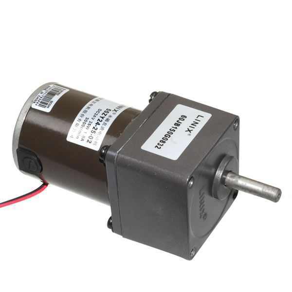 24VDC 1.8A Çap 60mm 3000rpm Redüktörlü Motor