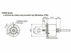 Autonics E50S8-1024-3-T-24 50mm Milli 12-24VDC Artımlı Enkoder