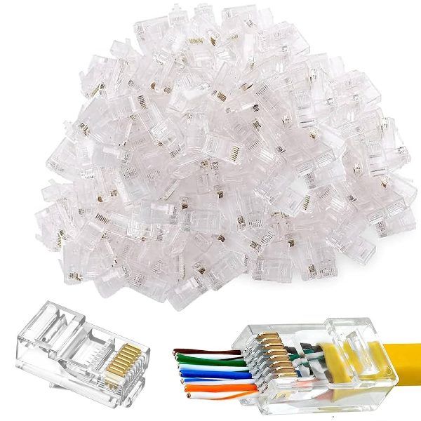 Ez RJ45 Cat6 Yeni Nesil Delikli Jack Konnektör 100 Adet