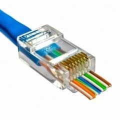 Ez RJ45 Cat6 Yeni Nesil Delikli Jack Konnektör 100 Adet