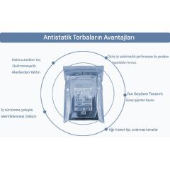 100x100mm Kilitli Antistatik Esd Poşet