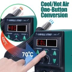 Yihua 8786D-I 2in1 Sıcak Hava Üflemeli Dijital Havya İstasyonu