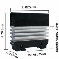 Ray Tipi Soğutuculu 25A Slim SSR Röle