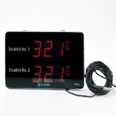 Luvinka TR933A Dijital İç&Dış Sıcaklık Ölçer | Alarm-25cm Ekran