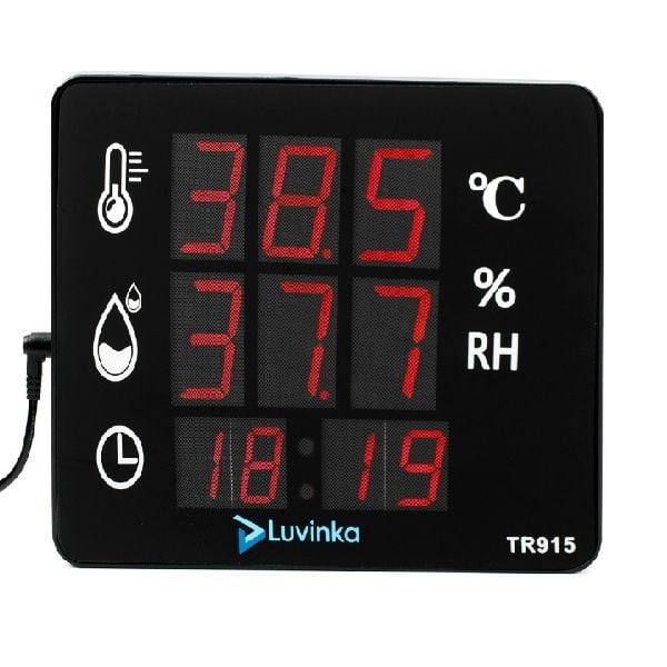 Luvinka TR915 Dijital Termo&Higrometre | Saat-Alarm-21cm Ekran