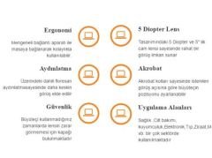Sunline 8066D2-7C 5X Akrobat Büyüteç Mercek