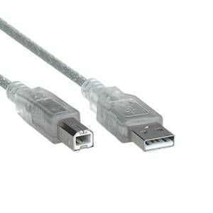 USB 2.0 Şeffaf 1.5 mt Yazıcı Kablosu