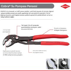 Knipex 87 01 125 Ayarlı Fort Pense Cobra 125mm