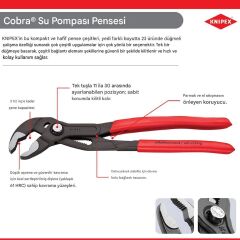 Knipex 87 01 300 Ayarlı Fort Pense Cobra 300mm