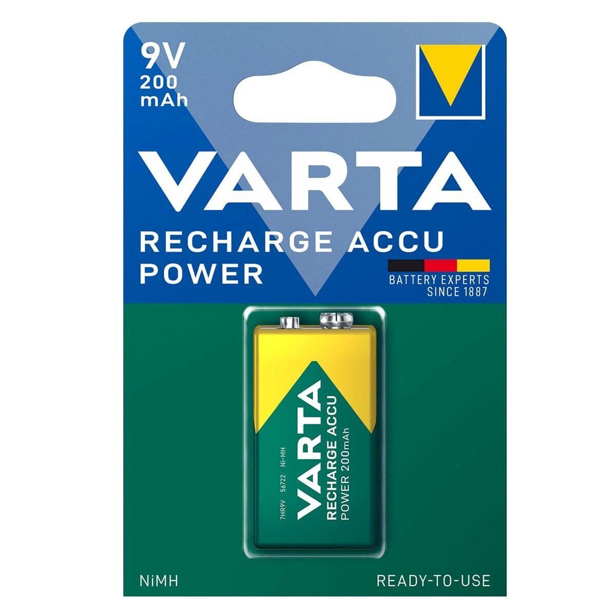 Varta 56722 9V 200mAh Şarjlı Pil
