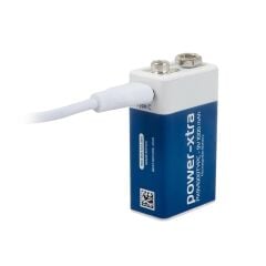 Power-Xtra 9V 1000mAh Lityum Şarjlı Pil - Type C