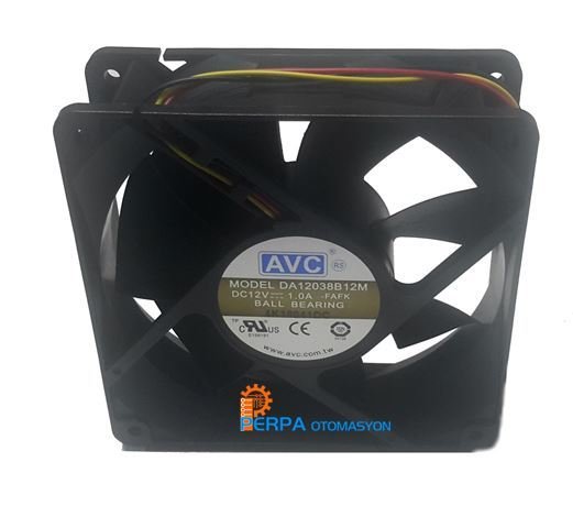 AVC 120x38 12V DC 3 Kablolu Rulmanlı Fan
