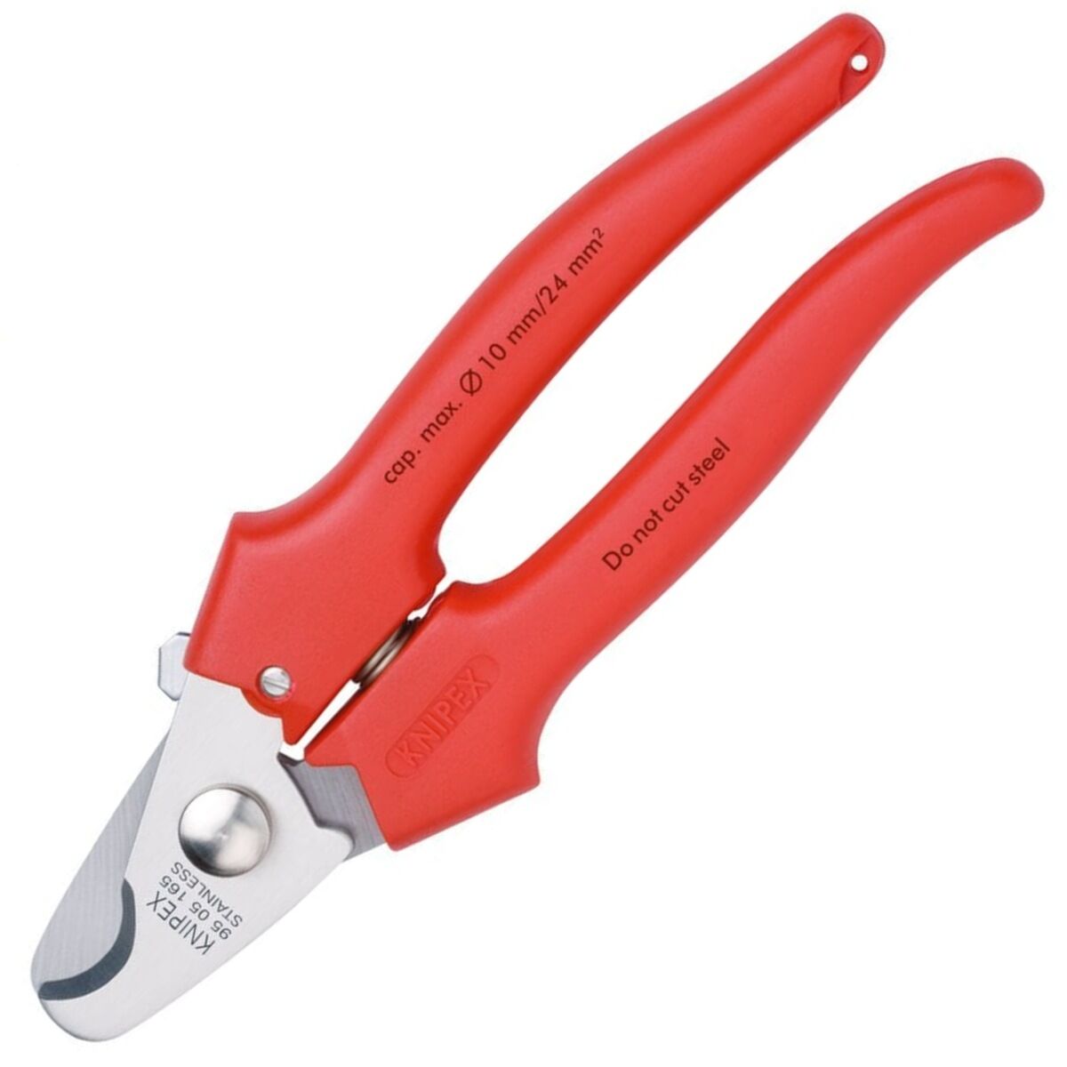 Knipex 95 05 165 Kablo Makası Yaylı İnce İzole 165mm