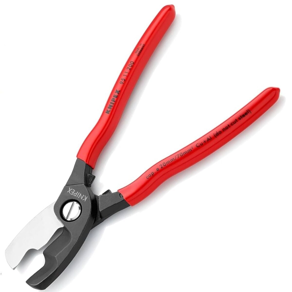 Knipex 95 11 200 Çift Bıçaklı Kablo Kesme Makası 200mm