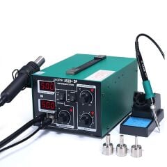 Prolink P-52DP Sıcak Hava Rework İstasyonu ve Lehimleme Havya Seti