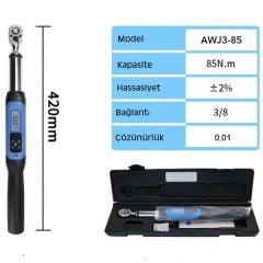 Loyka AWJ3-85 Cırcır Başlı Dijital Torkmetre Tork Anahtarı 85Nm