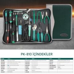 Proskit PK-810B Elektronik Servis Bakım Onarım Alet Seti