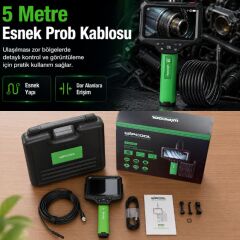 Wipcool ADE200 Çift Lensli Endüstriyel Boroskop Yılan Kamera 5 Metre
