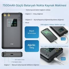 AWithZ U3 7500mAh Pil Punta Nokta Kaynak Makinesi