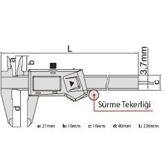 İnsize 1108-150 Dijital Kumpas | 0-150mm