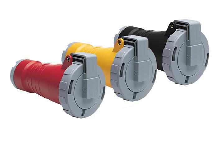3P+E 380 - 415 Kırmızı 16A IP44 Endüstriyel Tip Kapaklı Priz
