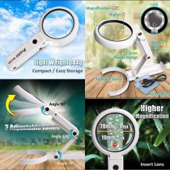 Proskit MA-025 Katlanabilir Usb Ledli Büyüteç