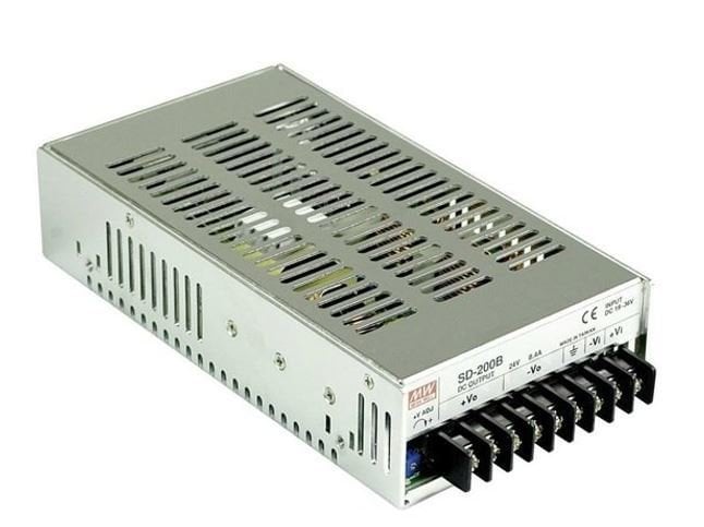 Mean Well  Tek Çıkış 19-36 V Giriş 24 V Çıkış 200W DC-DC Converter