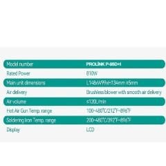 Prolink P-995D+I Sıcak Hava İstasyonu