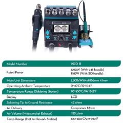 Prolink 992D-III 2'si 1 arada hassas lehimleme istasyonu