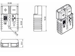 SB175 Anderson Power Akü Soketi Mavi