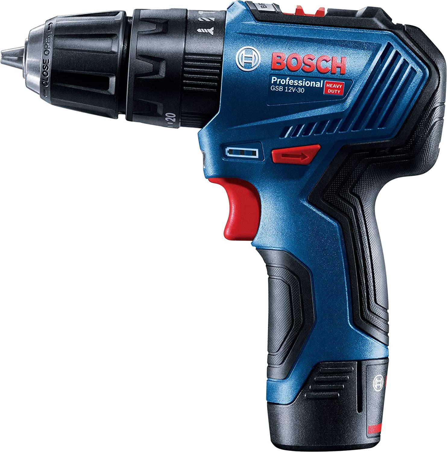 Bosch Akülü Darbeli Vidalama Matkabı GSB 12V-30 (2 x 2,0 Ah Akü) - 06019G9100