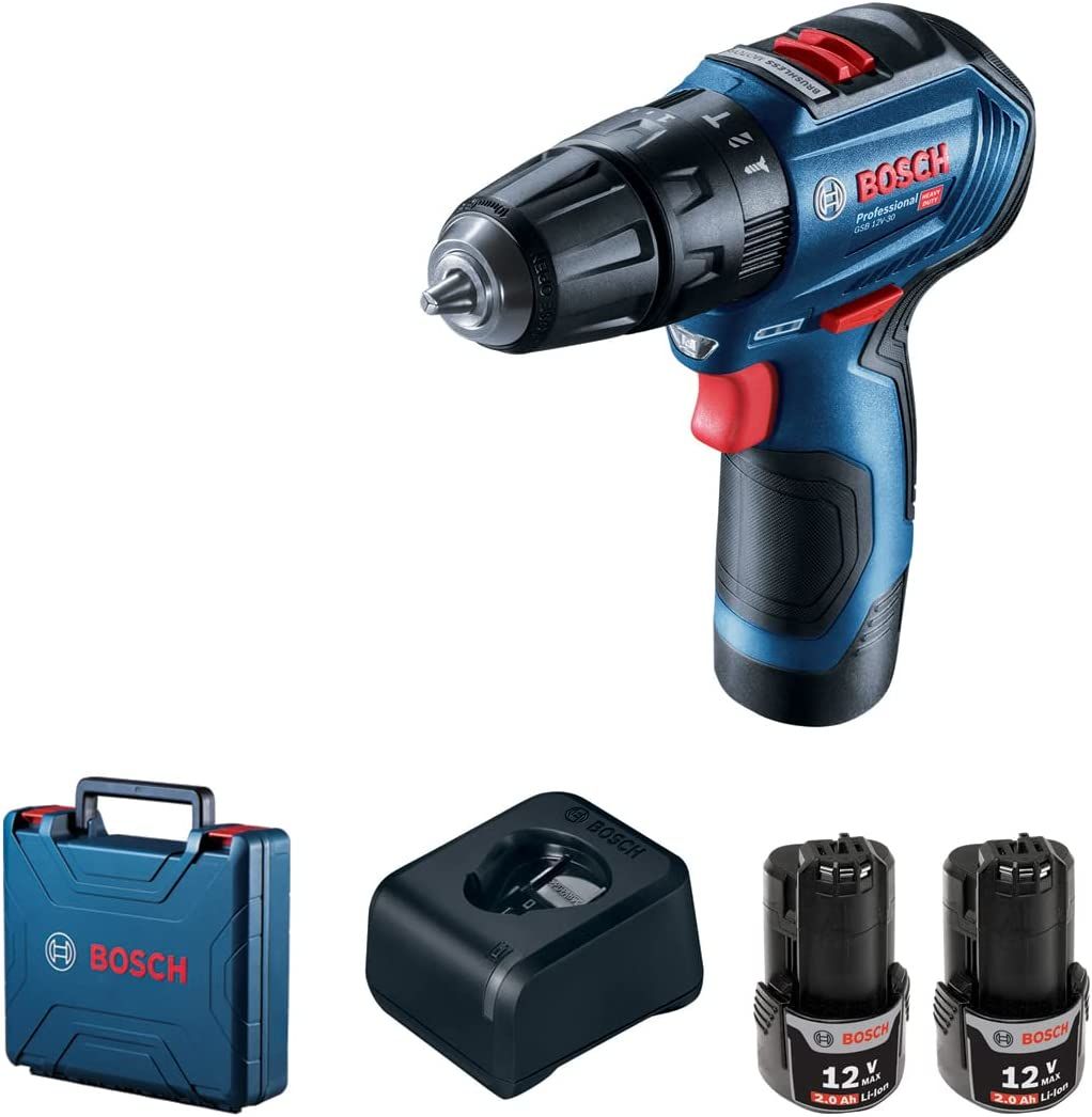 Bosch Akülü Darbeli Vidalama Matkabı GSB 12V-30 (2 x 2,0 Ah Akü) - 06019G9100