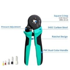 Proskit CP-460G 4 Köşe Terminal Yüksük Sıkma Pensesi