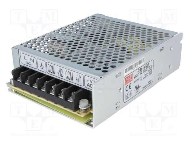 Mean-Well RD-65B 65W 5V-24V Çıkışlı Metal Güç Kasa Kaynağı