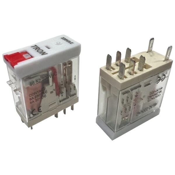 46.52 220V Ac 8 Pin Çift Kontak Röle