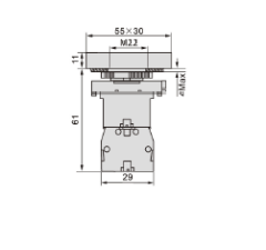 BW8365 Işıklı İkiz Metal Yaylı Buton IP40 N/O+N/C