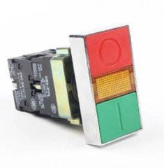 BW8365 Işıklı İkiz Metal Yaylı Buton IP40 N/O+N/C