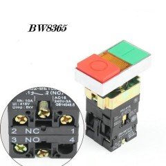 BW8365 Işıklı İkiz Metal Yaylı Buton IP40 N/O+N/C