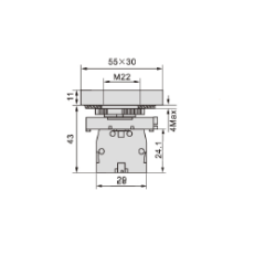 BL8325 İkiz Metal Yaylı Buton IP40 N/O+N/C