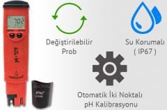 Hanna HI 98128 Dijital Ph ve Sıcaklık Ölçer