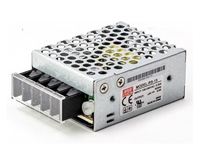 Mean Well RS-15-12 -12VDC 1.3A Metal Kasa Güç Kaynağı