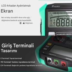 Proskit MT-4105 Topraklama Direnci Test Cihazı Toprak Megeri