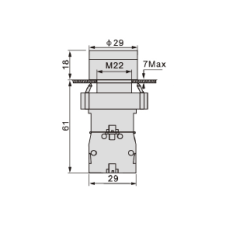 BW3161 Işıklı Metal Yaylı Buton N/O