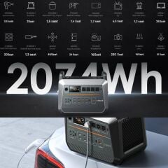 Cepini ST2000 2000W Taşınabilir Güç Kaynağı Tam Sinüs İnverter Ups