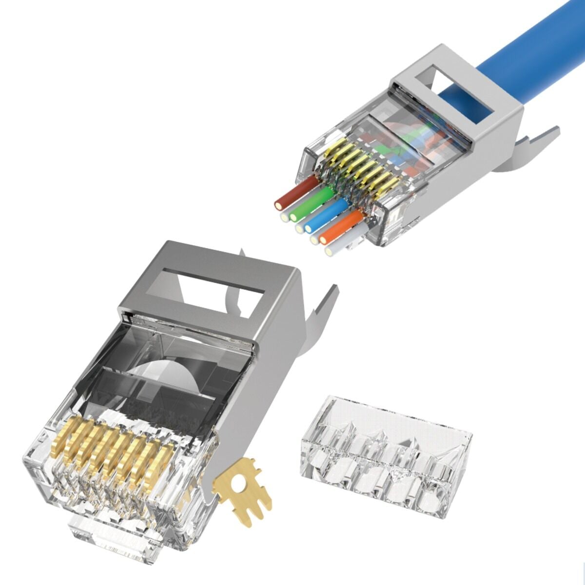 Proskit CN-PT50C6AS 50'li Yeni Nesil CAT 7/6A Modüler Geçişli Konnektör